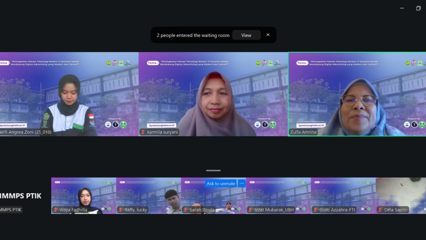 PTIK Universitas Bung Hatta Adakan Webinar Literasi Teknologi dan Digital Advertising 
