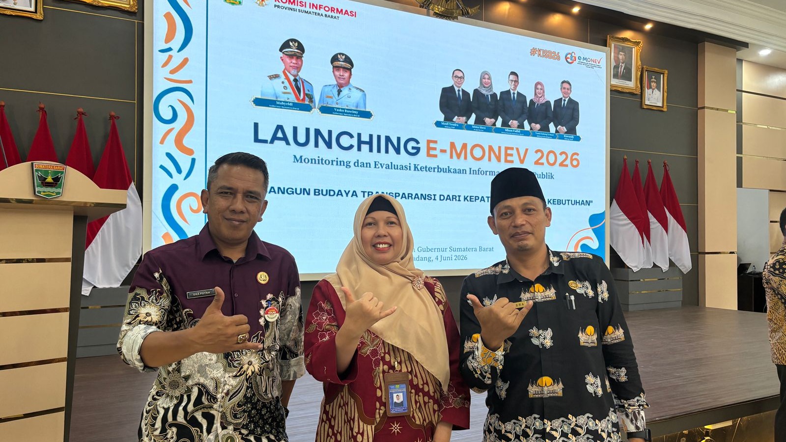 PPID Universitas Bung Hatta Hadiri Launching E-Monev 2026 Keterbukaan Informasi Badan Publik