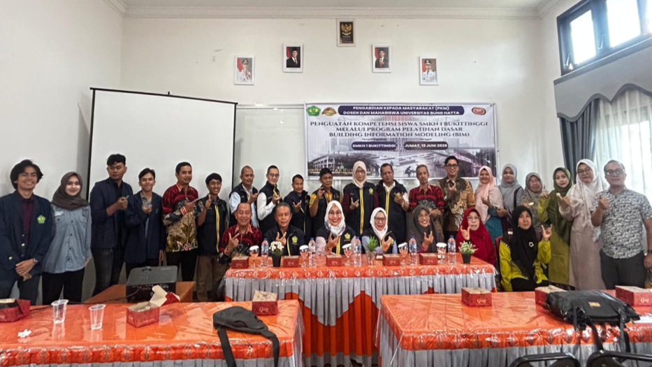 Teknik Sipil Universitas Bung Hatta  Perkuat Kompetensi  Siswa SMKN 1 Bukittinggi Melalui Pelatihan Dasar Building Information Modeling 