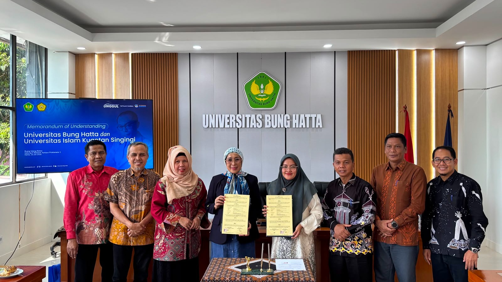 Universitas Bung Hatta dan Universitas Islam Kuantan Singingi Perkuat Kolaborasi Tridharma dan Tata Kelola