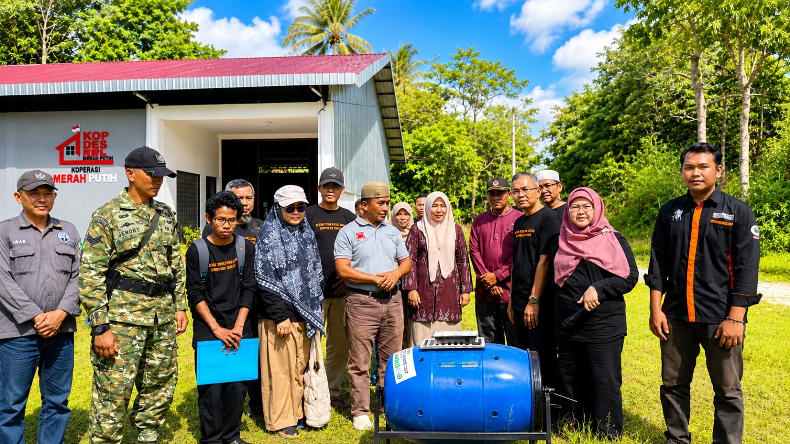 FTI Universitas Bung Hatta Dukung Kemandirian Energi di Nagari Simarasok, Serahkan Komposter dan Panel Surya 