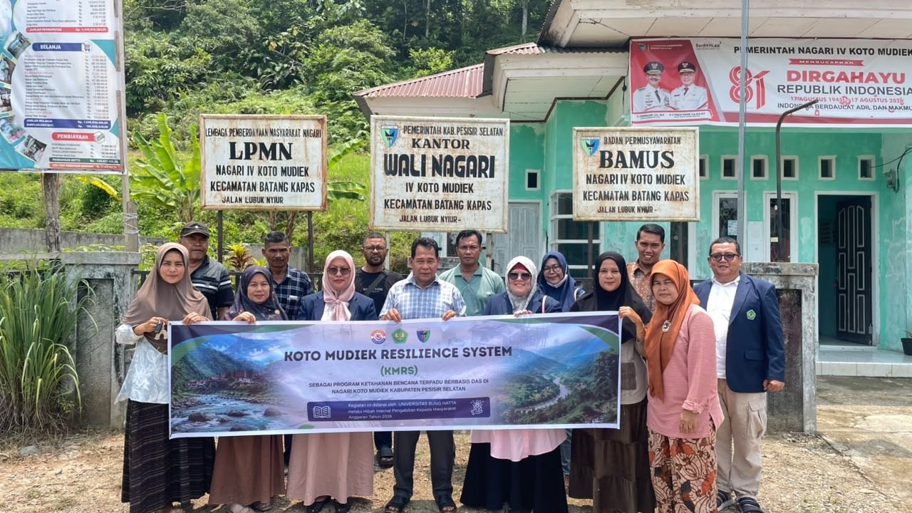 Dosen Universitas Bung Hatta Kembangkan Koto Mudiek Resilience System (KMRS) untuk Perkuat Ketahanan Bencana di Pesisir Selatan