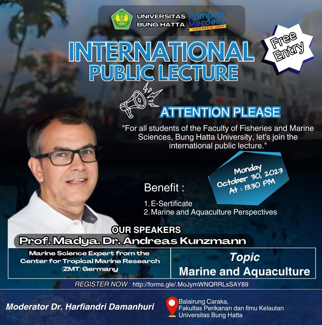 Kuliah Umum International Marine Aquaculture Bersama Dr.Andreas Kunzmann-ZMT Germany