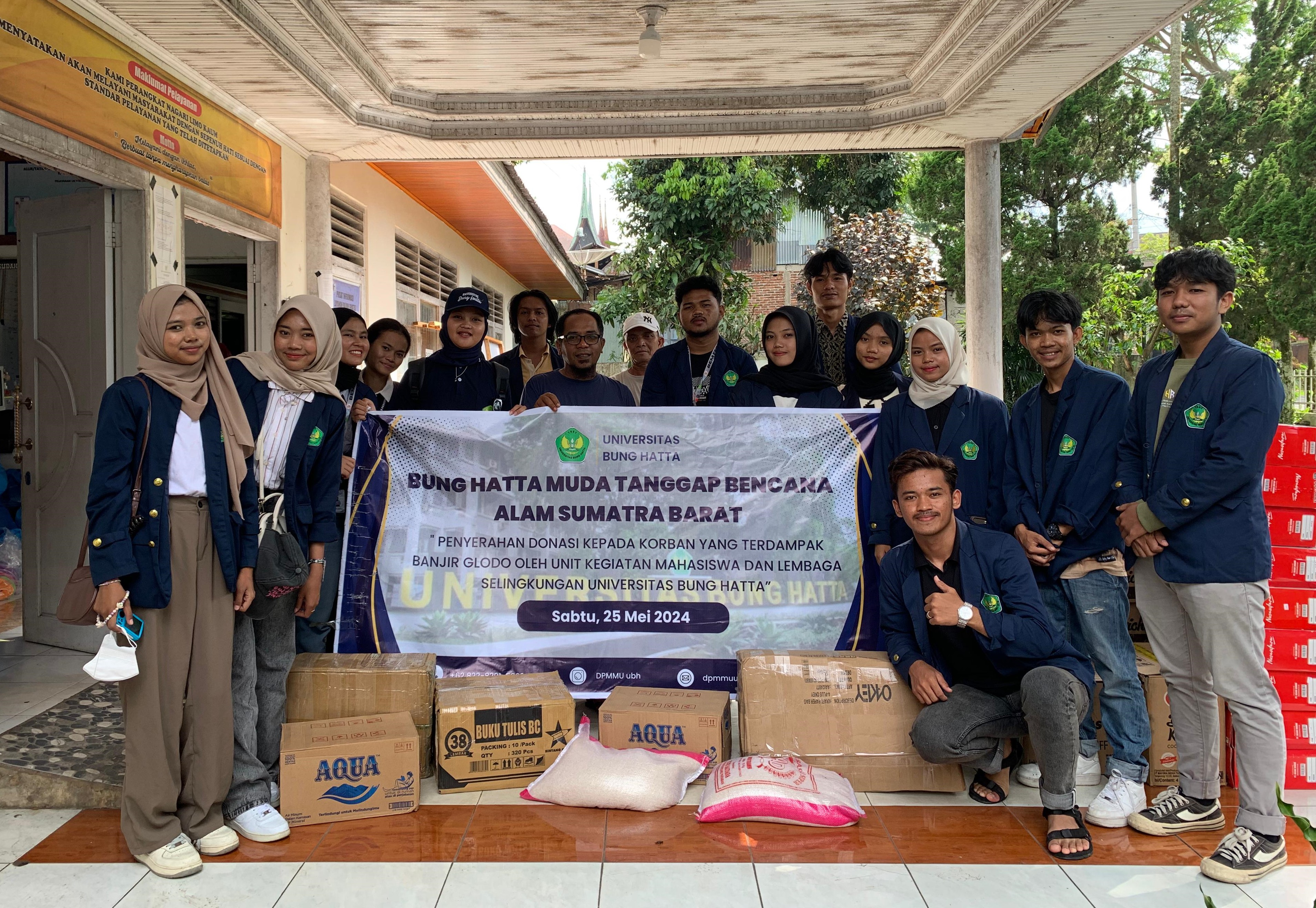 Bung Hatta Muda Peduli Bencana, Salurkan Donasi Bencana Galodo