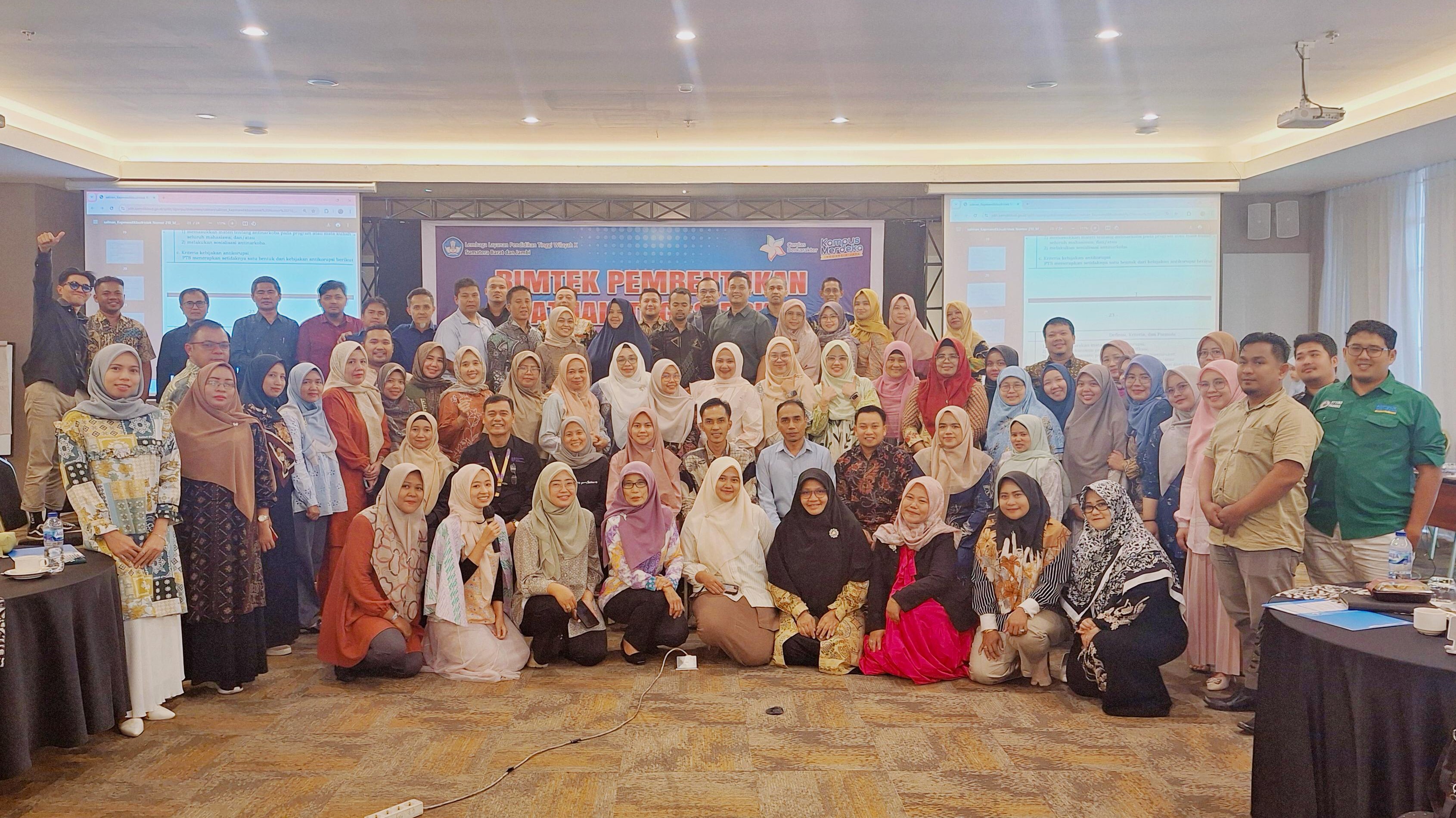 Delegasi Universitas Bung Hatta, Ikuti Bimtek Pembentukan Satuan Tugas PPKS LLDIKTI Wilayah 10