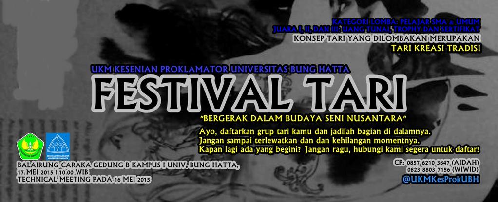 Festival Tari UKM Kesenian Proklamator Universitas Bung Hatta