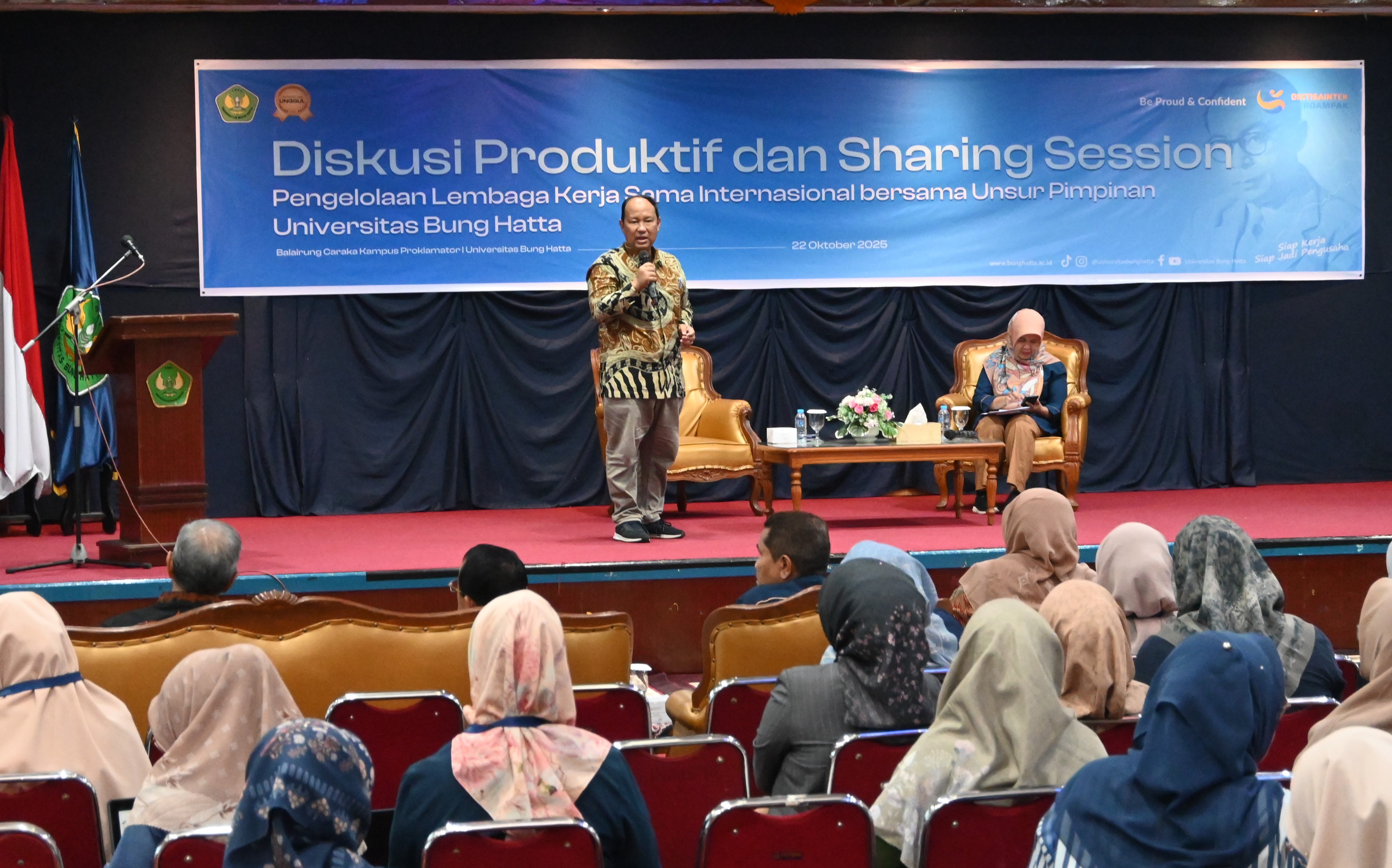 Diskusi : Pentingnya Membangun dan Mengelola Kerjasama International Bagi Universitas Bung Hatta