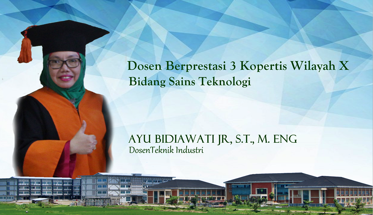 Ayu Bidiawati JR, ST., M.Eng Juara 3 Dosen Berprestasi Kopertis wilayah X Tahun 2017