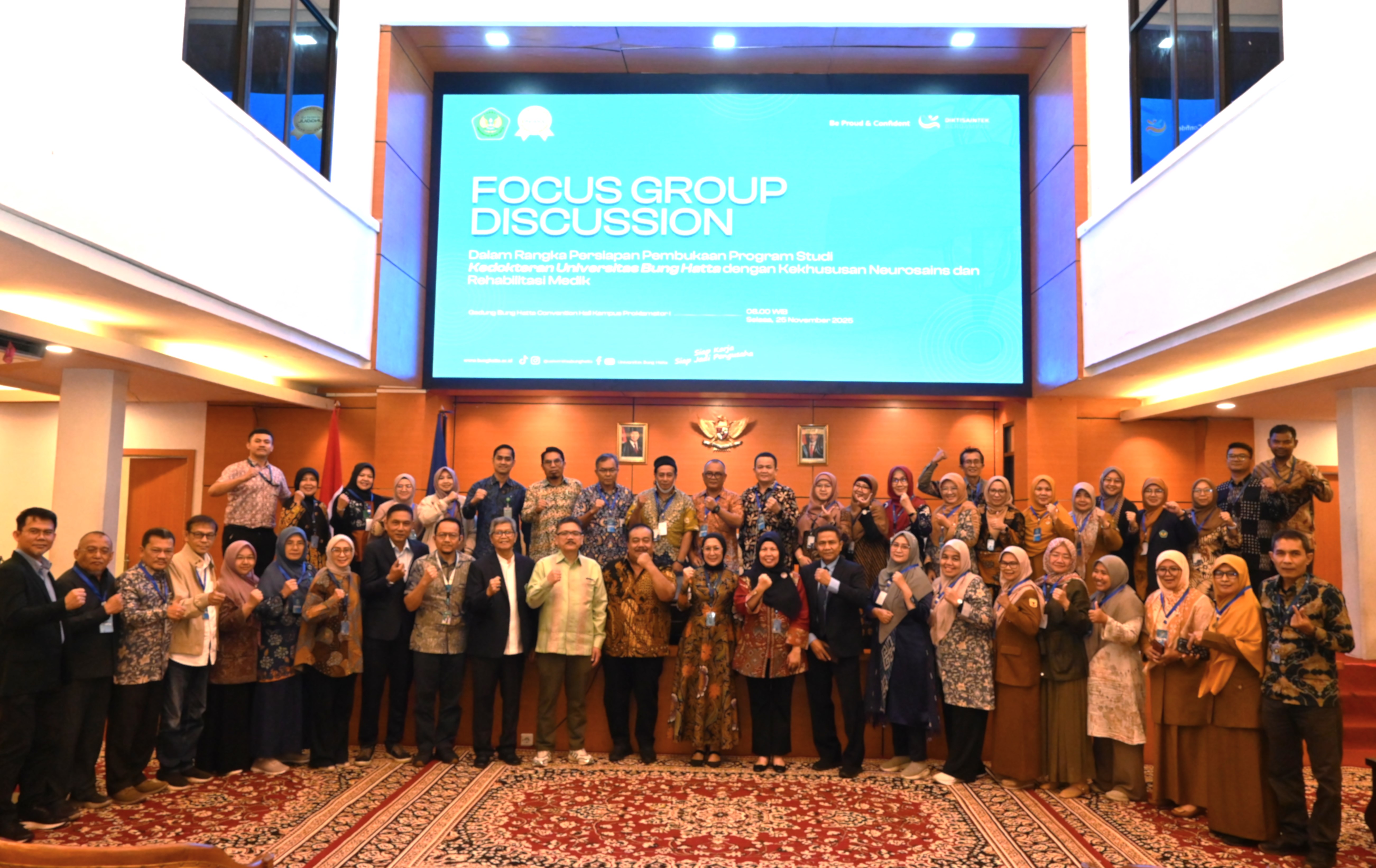 Matangkan Rencana Buka Fakultas Kedokteran Kekhususan Neurosains dan Rehabilitasi Medik,  Universitas Bung Hatta Gelar Focus Group Diskusi