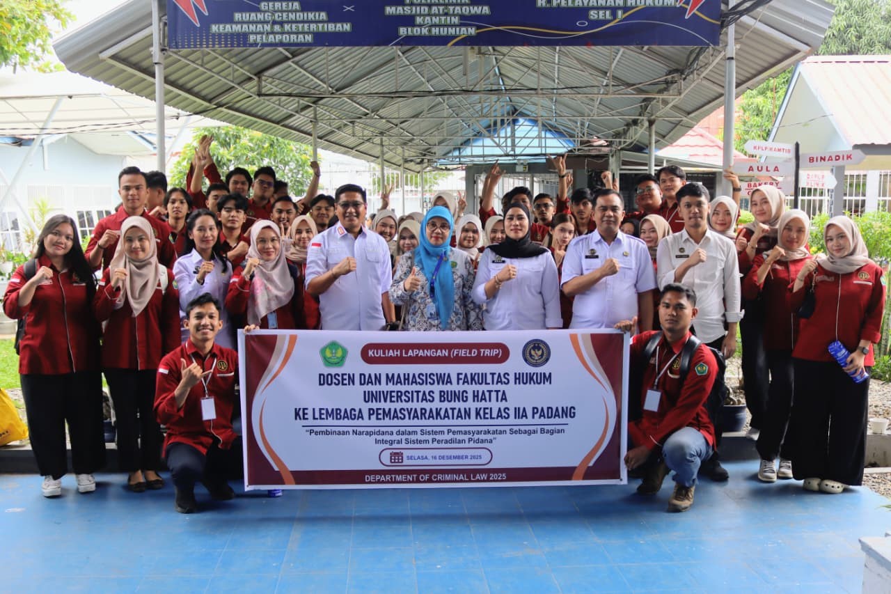 Mahasiswa Fakultas Hukum Universitas Bung Hatta, Kuliah Lapangan Ke Lapas Kelas II A Padang