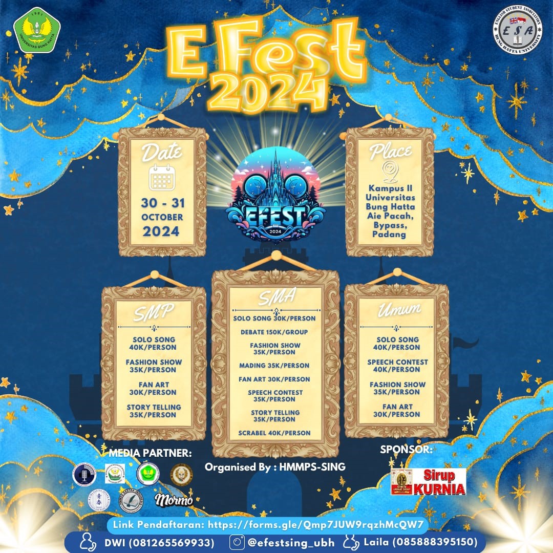 Hima Prodi Sastra Inggris Fakultas Ilmu Budaya Akan Gelar English Fesitval 2024