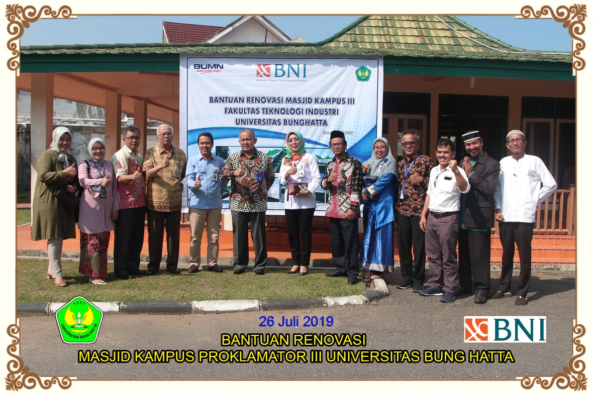 BNI Beri Bantuan untuk Infrastruktur Masjid Kampus III UBH