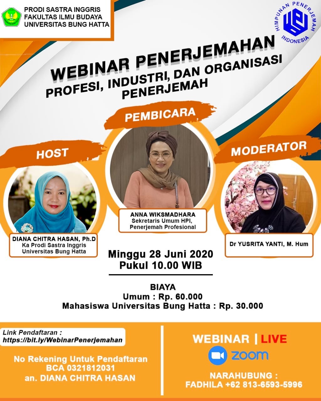 Webinar Program Studi Pendidikan Sastra Inggris Universitas Bung Hatta