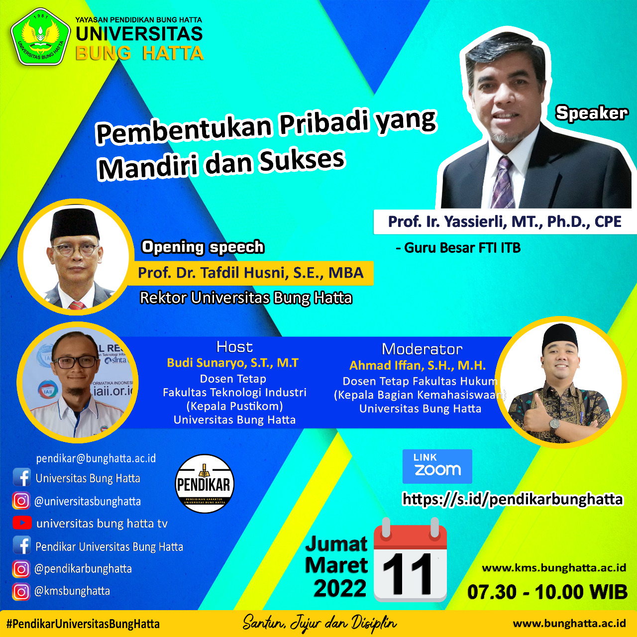 Prof. Yassierli (Guru Besar FTI ITB) Hadir untuk Mahasiswa Universitas Bung Hatta