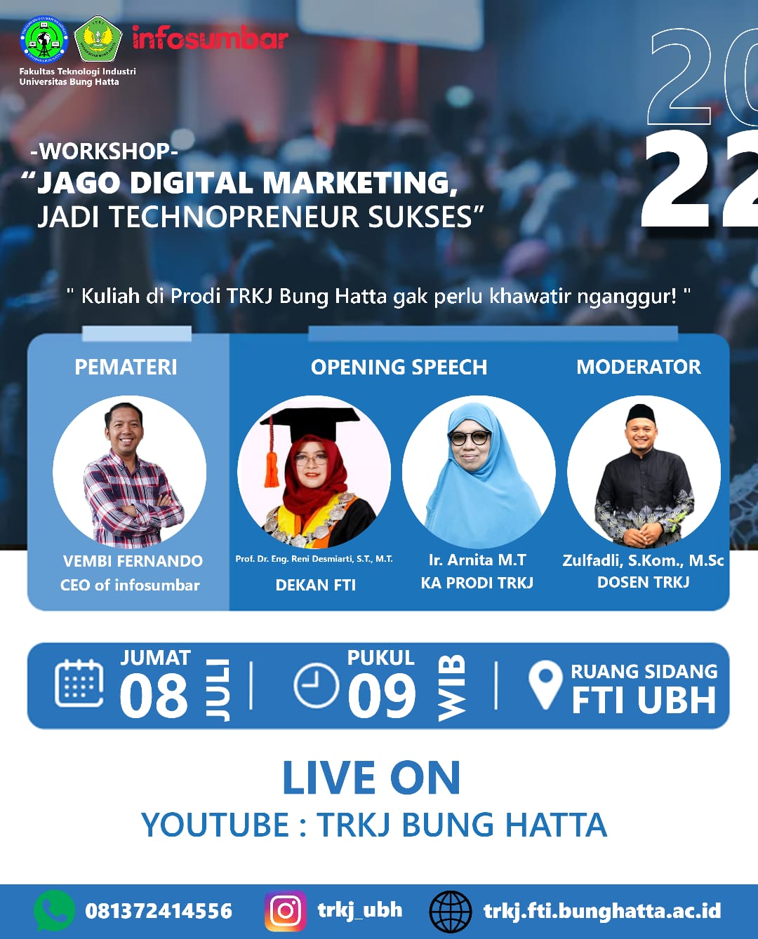 Kuliah Umum: Jago Digital Marketing, Jadi Technopreneur Sukses Bersama CEO Of Infosumbar
