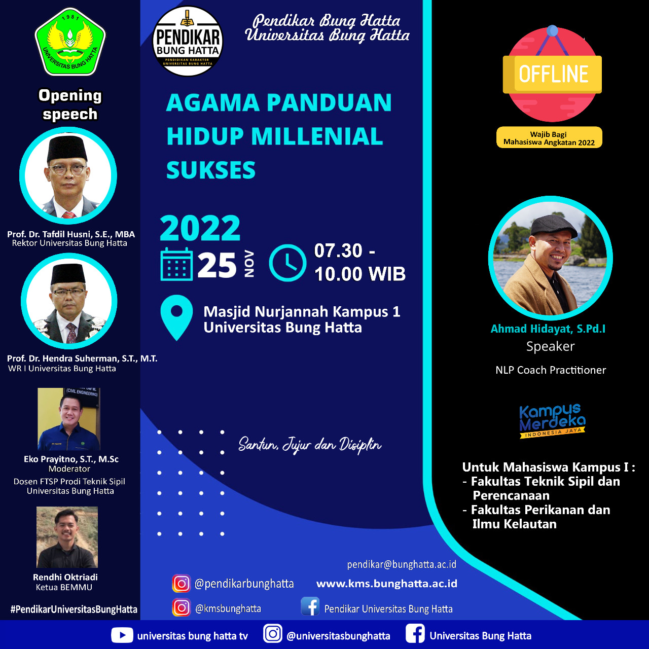 Program Pendidikan Karakter (Pendikar) Kembali Hadir di Tiga Lokasi Kampus