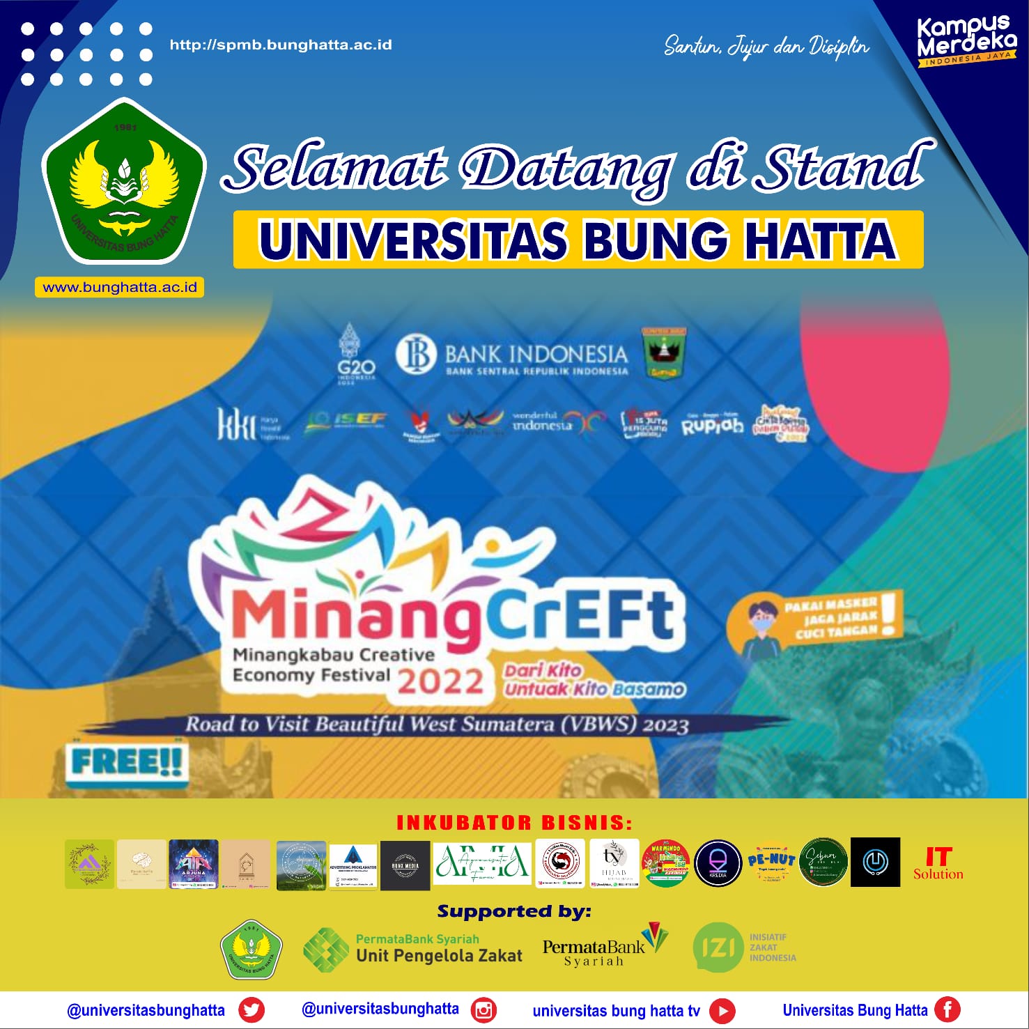 Produk Inovasi Mahasiswa Universitas Bung Hatta Hadir di Minang CrEFt