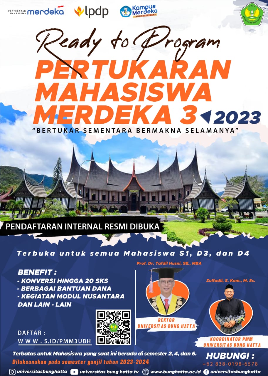 Universitas Bung Hatta Buka Program PMM 3 Tahun 2023