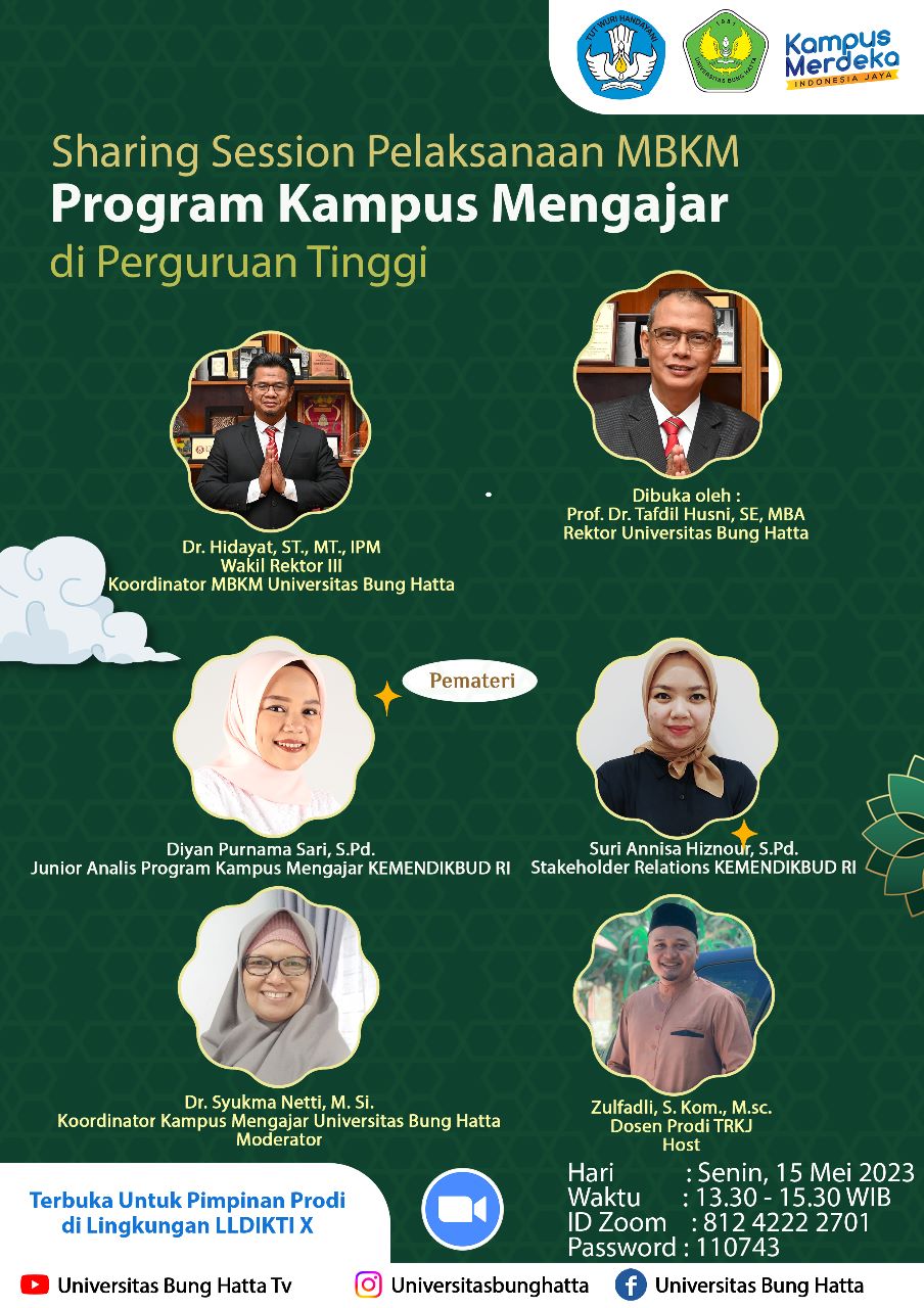 Mari Ikuti Sharing Session Pelaksanaan MBKM Kampus Mengajar di Perguruan Tinggi
