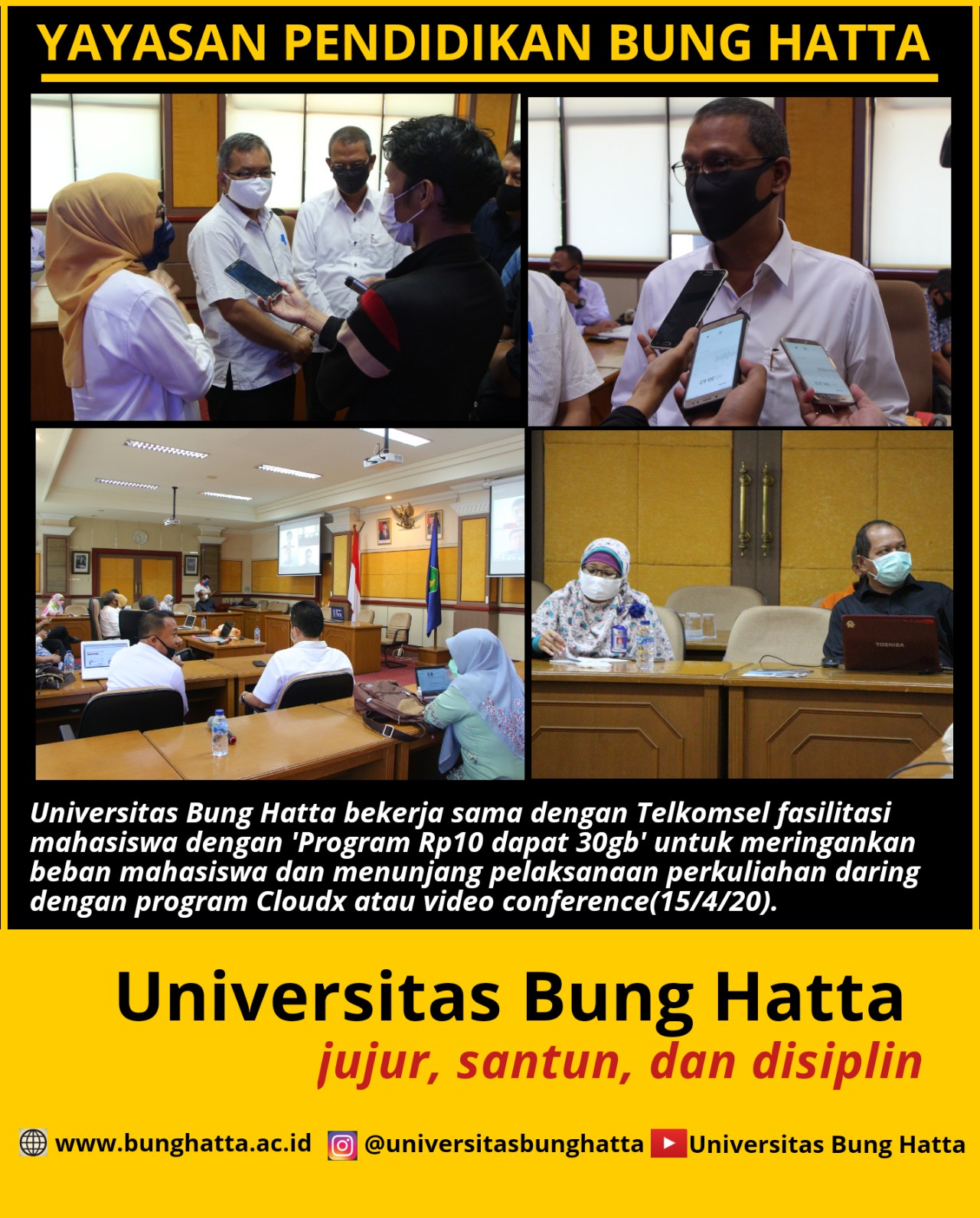 Universitas Bung Hatta Bekerja Sama dengan Telkomsel Fasilitasi Mahasiswa dan Dosen Program CloudX