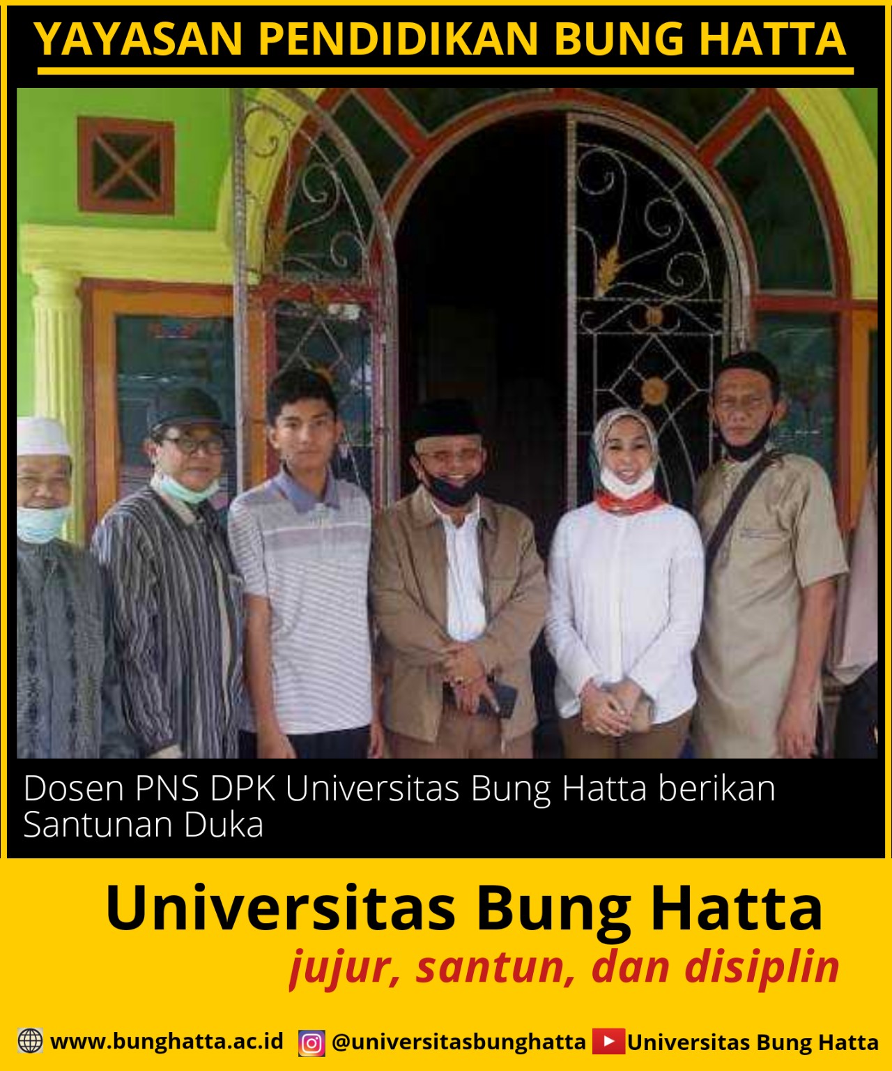 Dosen PNS DPK Universitas Bung Hatta Berikan Santunan Duka