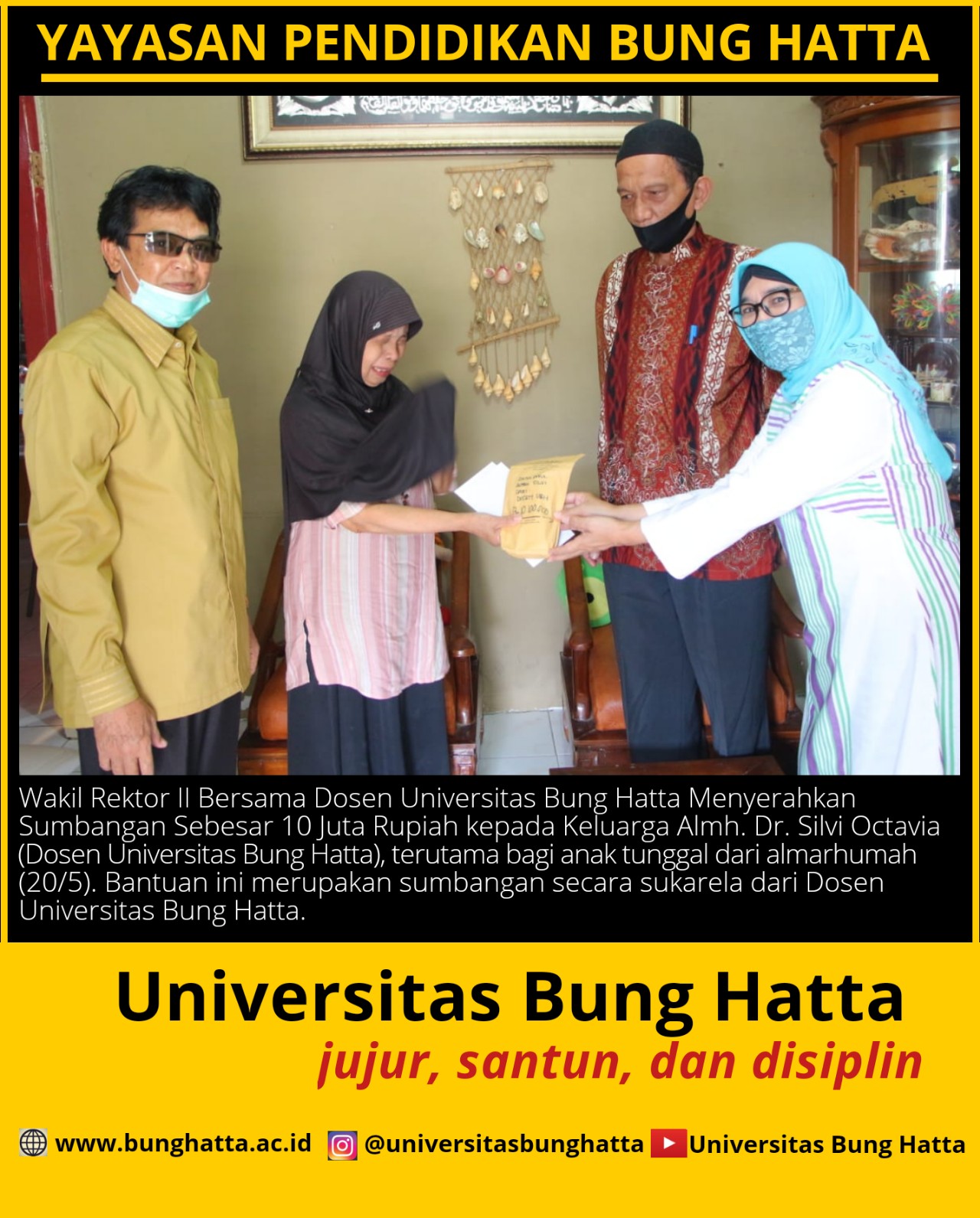 Dosen Universitas Bung Hatta Kunjungi Kediaman Almh. Dr. Silvi Octavia