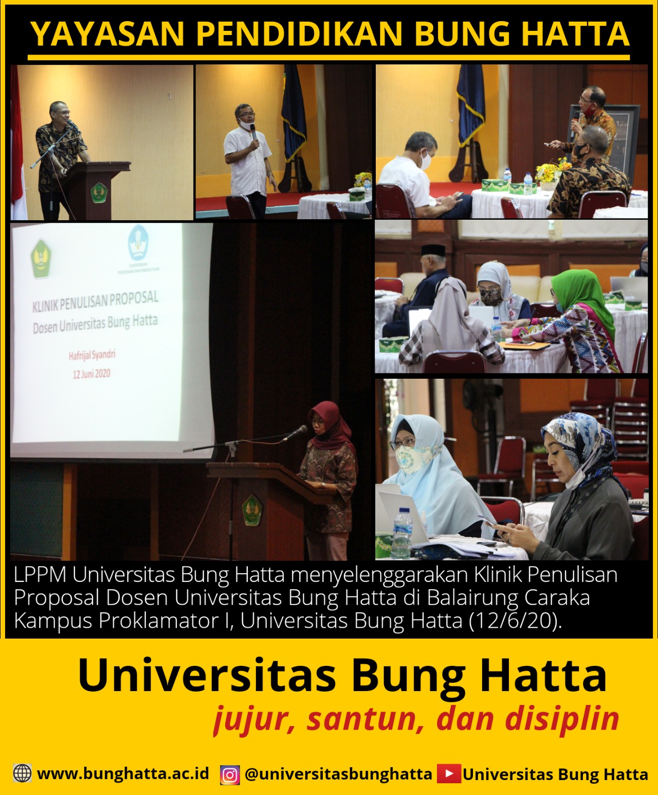 LPPM Selenggarakan Klinik Penulisan Proposal Dosen Universitas Bung Hatta