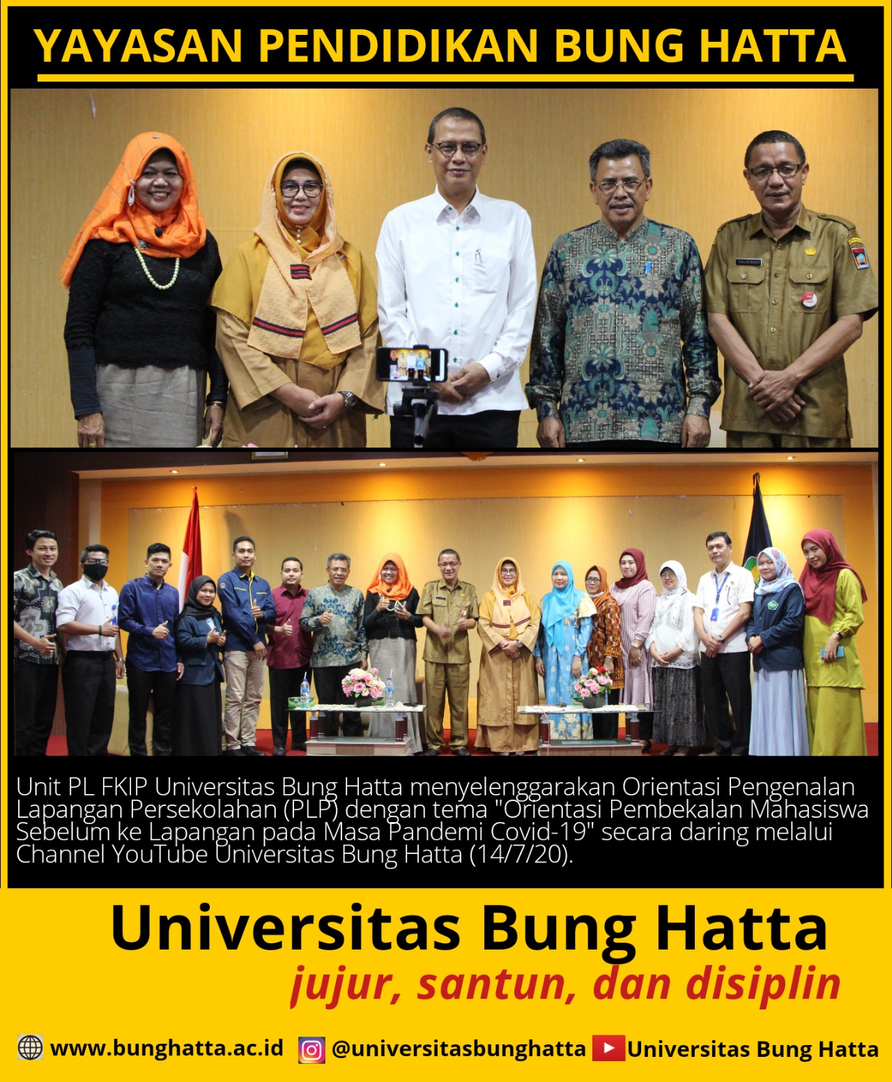 Unit PL FKIP Universitas Bung Hatta Menyelenggarakan Orientasi Pengenalan Lapangan Persekolahan (PLP)