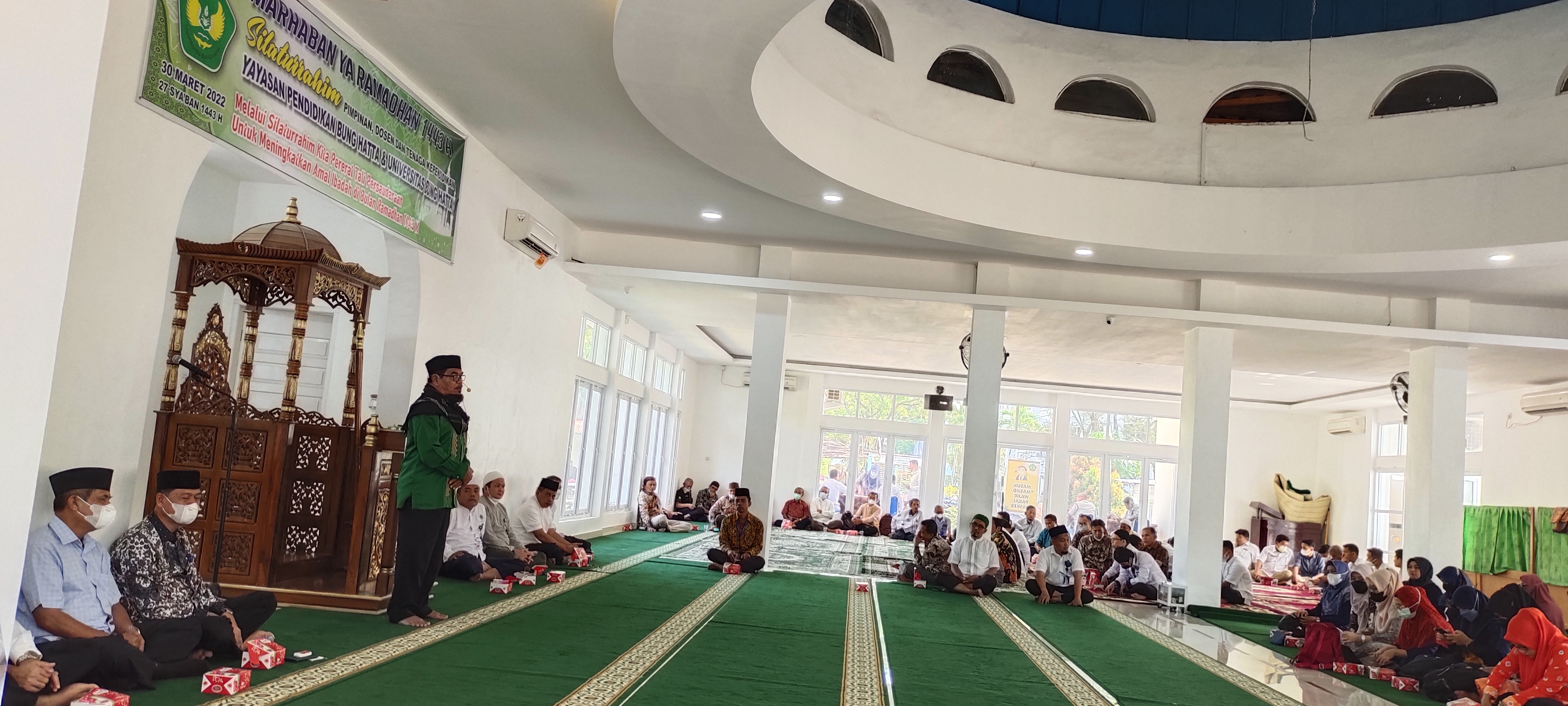 Memasuki Bulan Suci Ramadan 1443 H, Civitas Akademika di Lingkungan Yayasan Pendidikan Bung Hatta, Universitas Bung Hatta Ikuti Silaturahmi dan Tausiyah