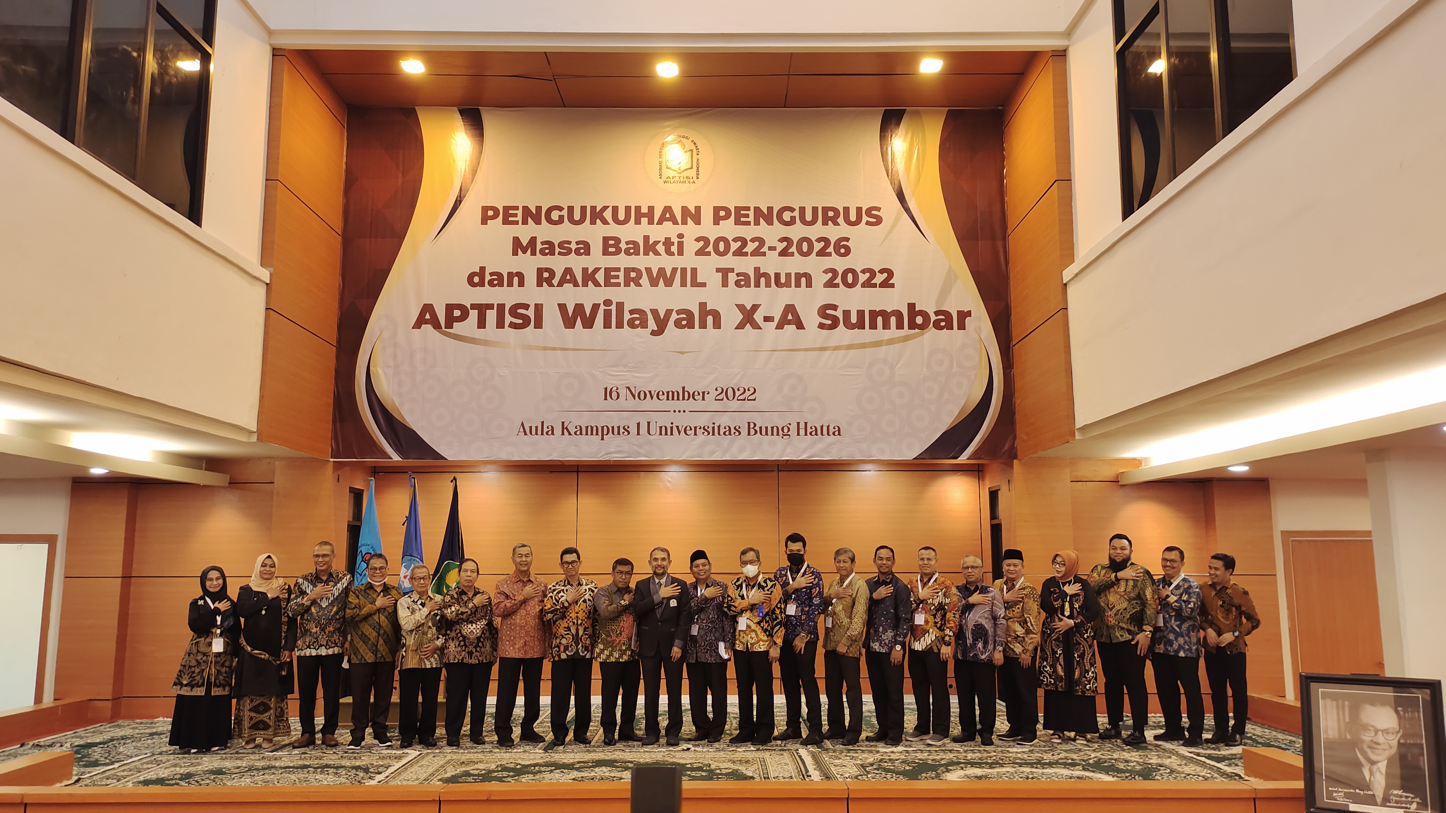 Universitas Bung Hatta Tuan Rumah Pengukuhan Pengurus Masa Bakti 2022-2026 dan Rakerwil Tahun 2022  APTISI Wilayah X-A Sumbar