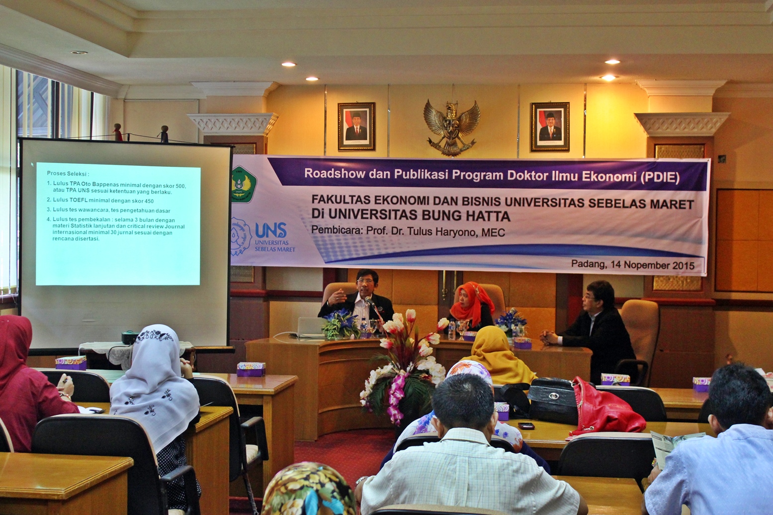 Fakultas Ekonomi Universitas Bung Hatta Ikuti Roadshow dan Publikasi Program Doktor Ilmu Ekonomi UNS