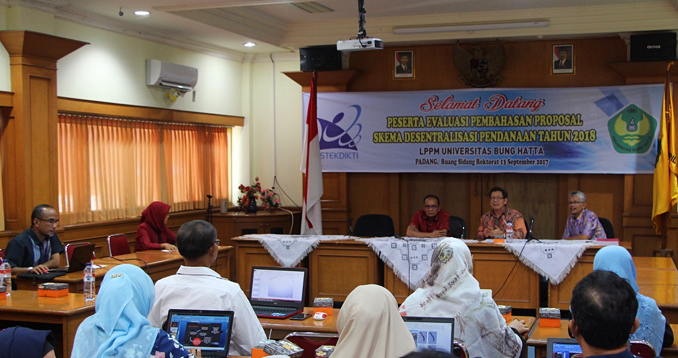 LPPM Universitas Bung Hatta Bahasan 16 Proposal Desentralisasi Skim PDUPT dan PTUPT Dikti 2018