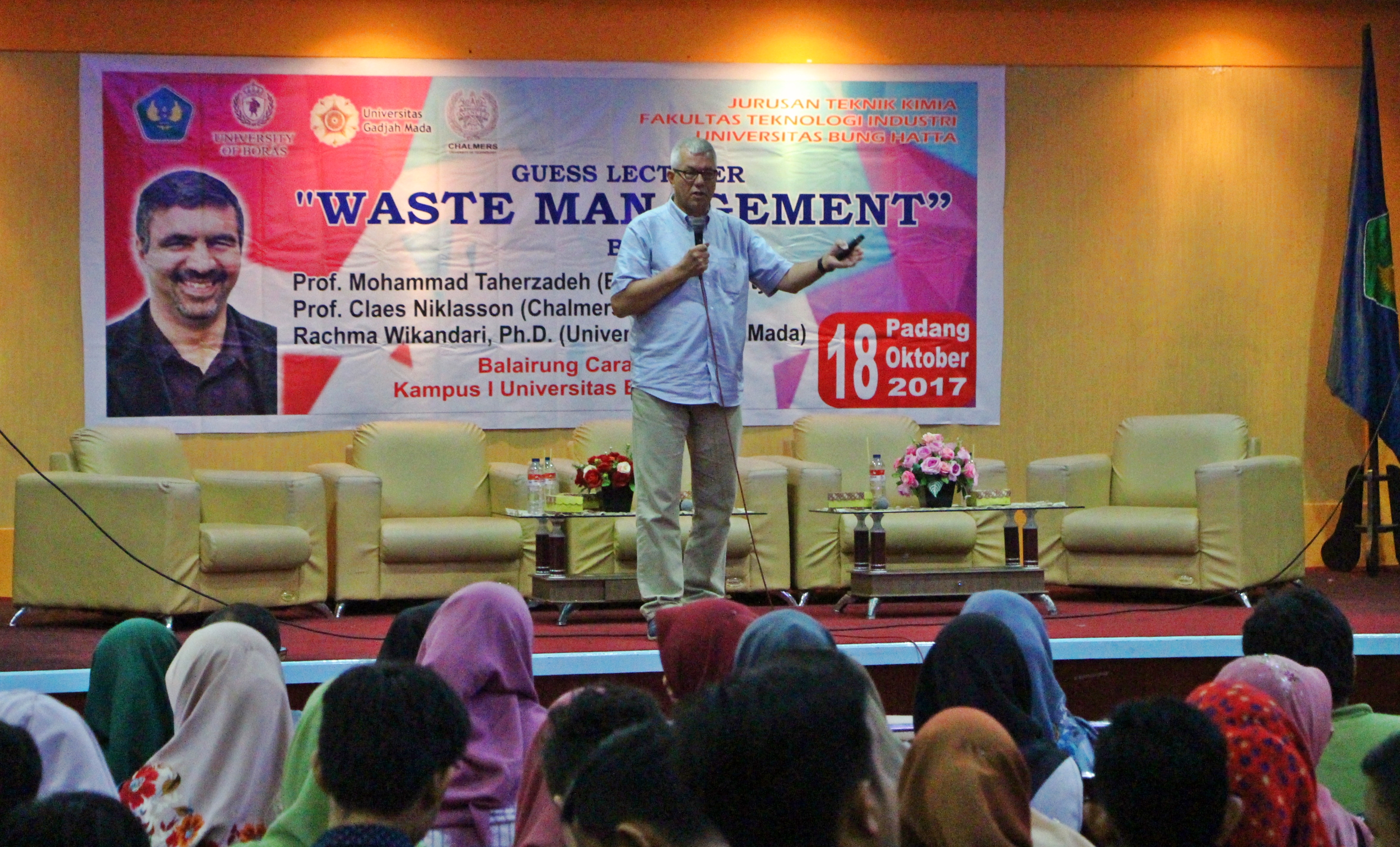 Profesor Asal Swedia Berikan Kuliah Umum di Teknik Kimia Universitas Bung Hatta