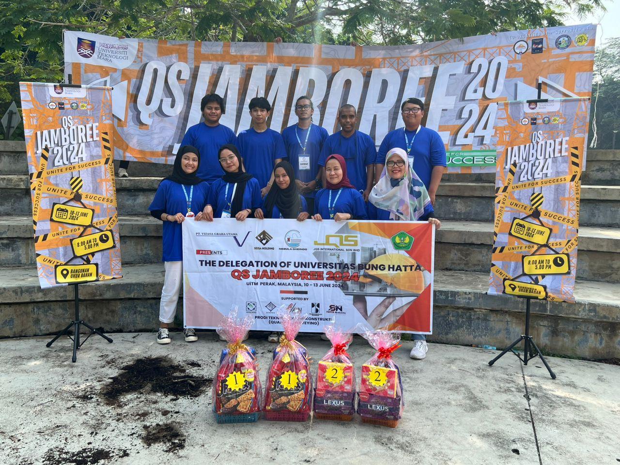 Mahasiswa Prodi Teknik Ekonomi Konstruksi Universitas Bung Hatta Bertabur Penghargaan di QS Jamboree 2024 di UiTM Perak, Malaysia