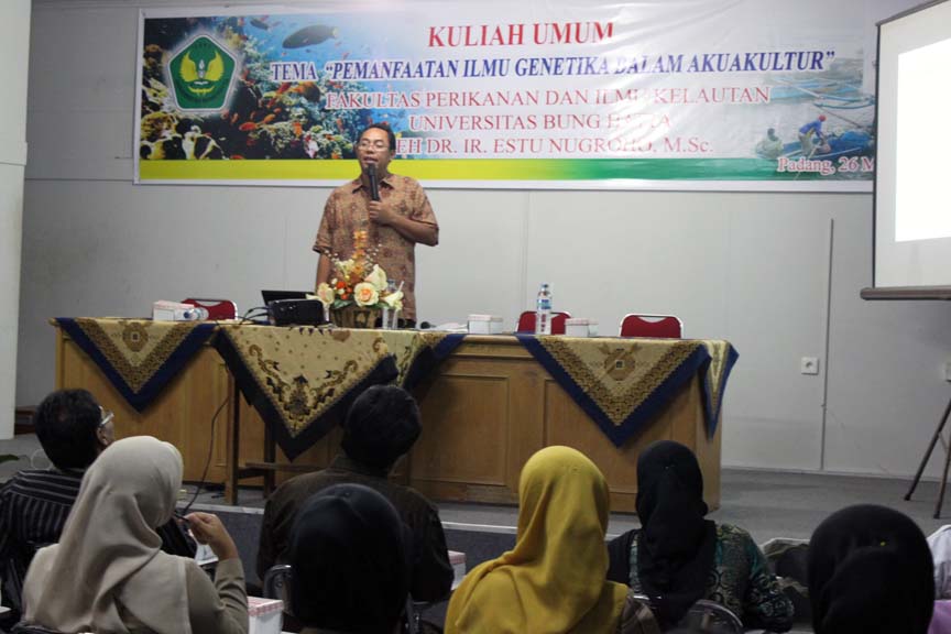Ahli Genetika Ikan IPB Berikan Kuliah Umum di FPIK-UBH