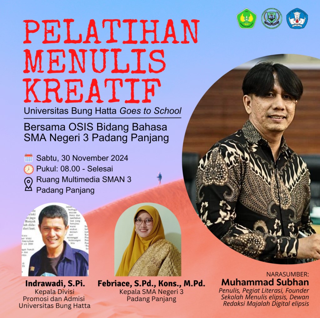 Literasi Sebagai Warisan Bung Hatta, UBH Gelar Pelatihan Menulis Kreatif untuk Pelajar SMAN 3 Padang Panjang