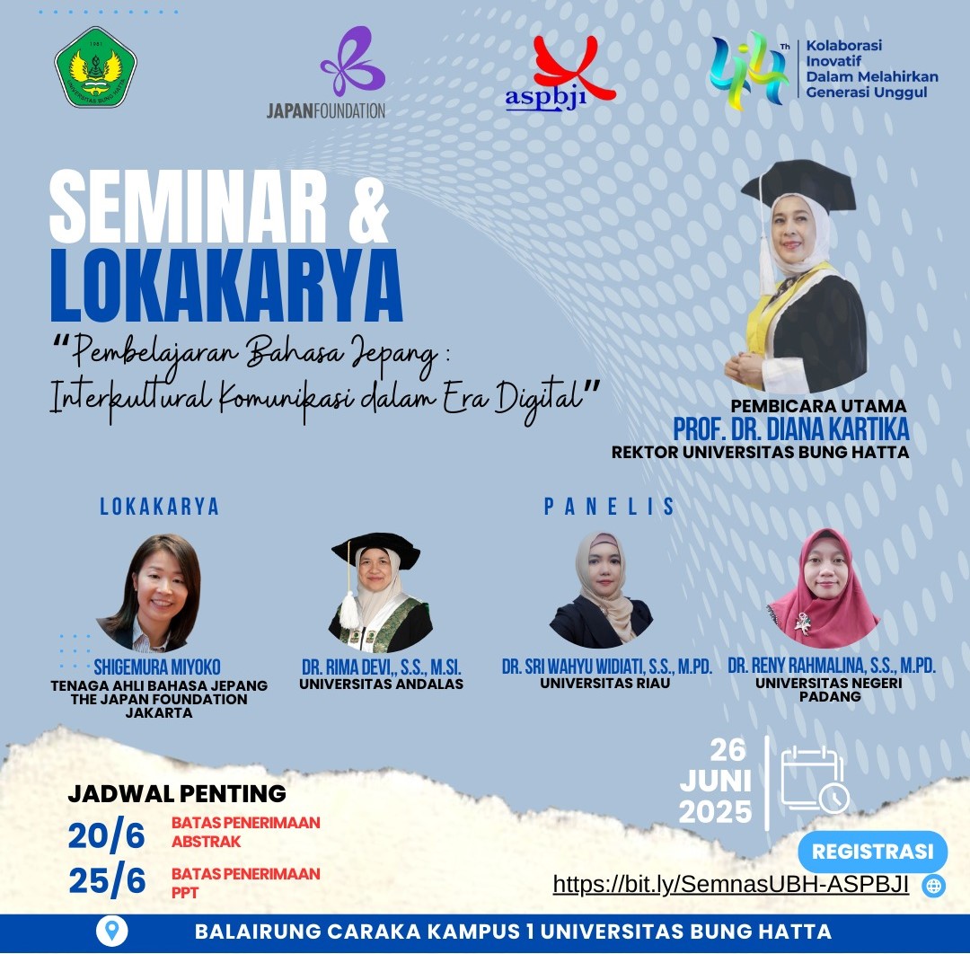 Program Studi Sastra Jepang Fakultas Ilmu Budaya Akan Gelar Lokakarya Interkultural Komunikasi dalam Era Digital