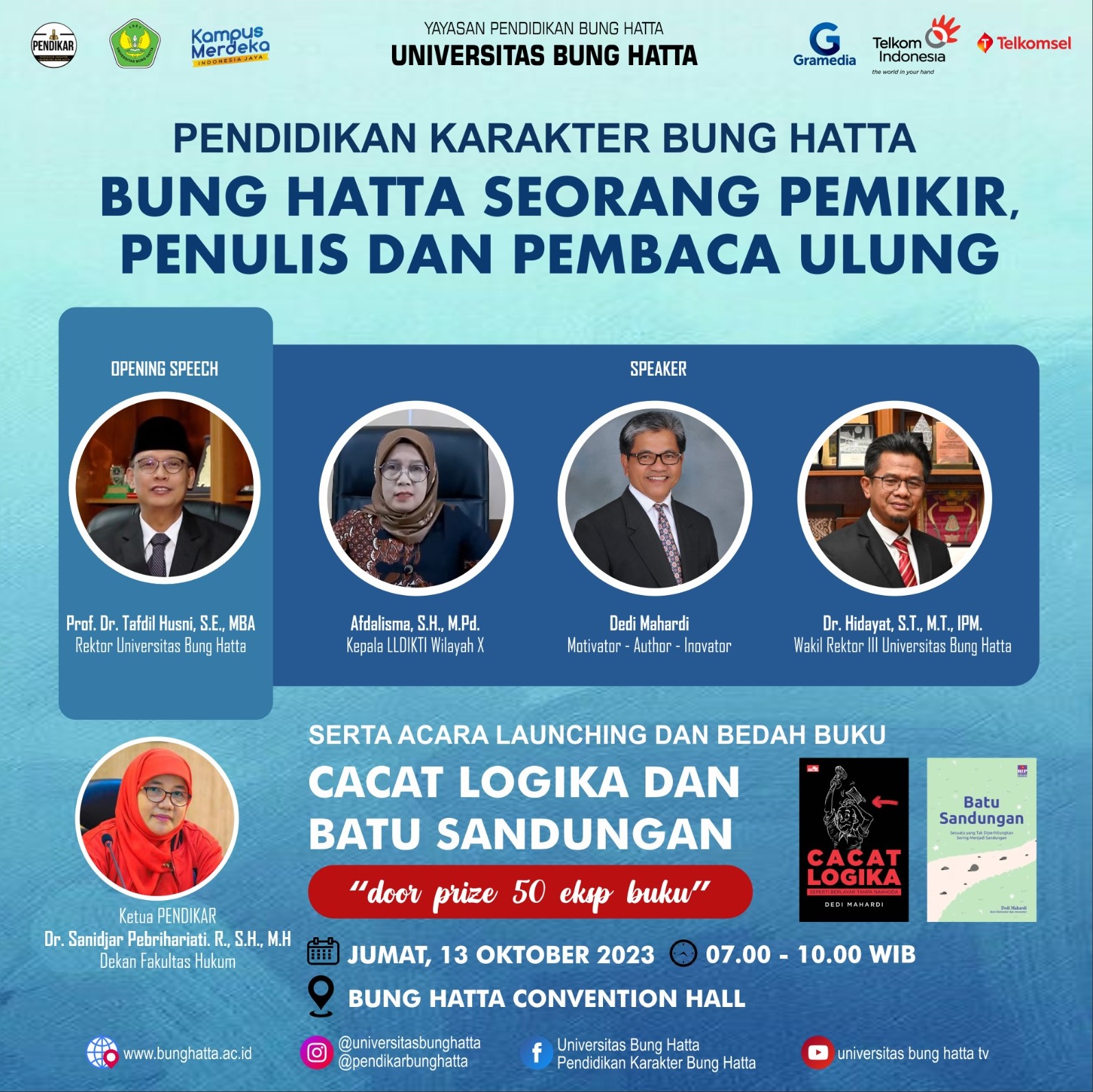 Ikuti dan Hadiri Launching dan Bedah Buku "Cacat Logika dan Batu Sandungan" oleh Dedi Mahardi
