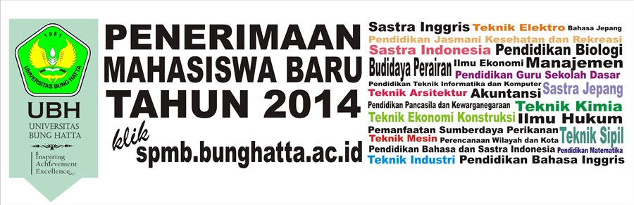 Penerimaan Mahasiswa Baru Universitas Bung Hatta Tahun 2014