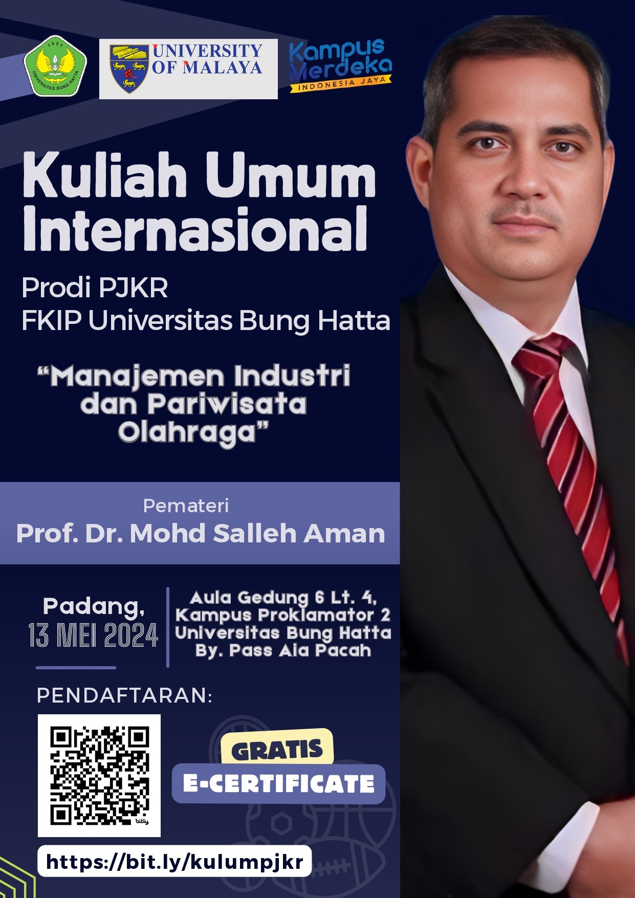 Ikuti dan Hadiri Kuliah Umum International Program Studi Pendidikan Jasmani Kesehatan dan Rekreasi FKIP