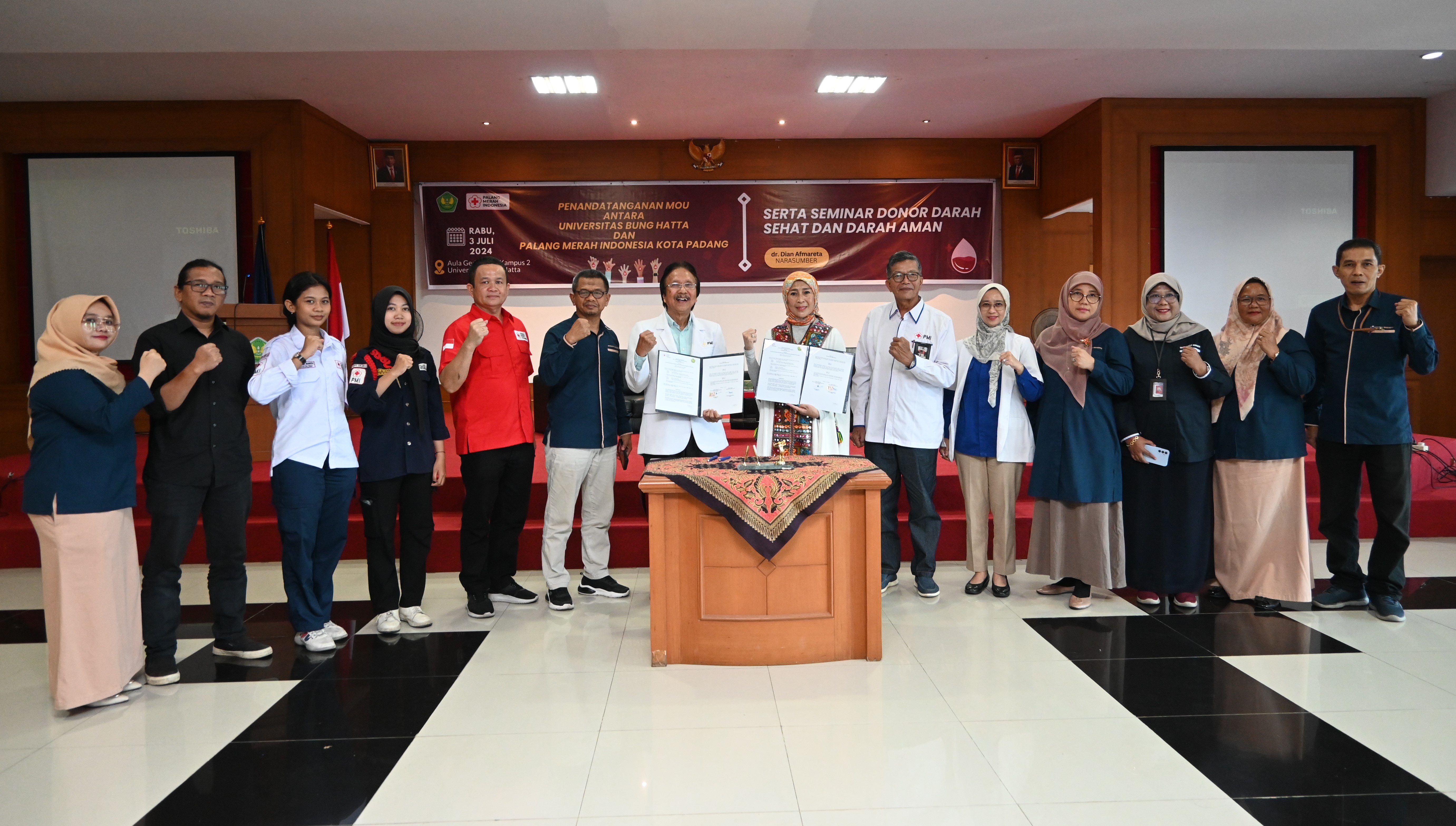 UTD PMI Kota Padang Tekan Kerja Sama Dengan Universitas Bung Hatta, Mahasiswa Siap Sebagai Relawan