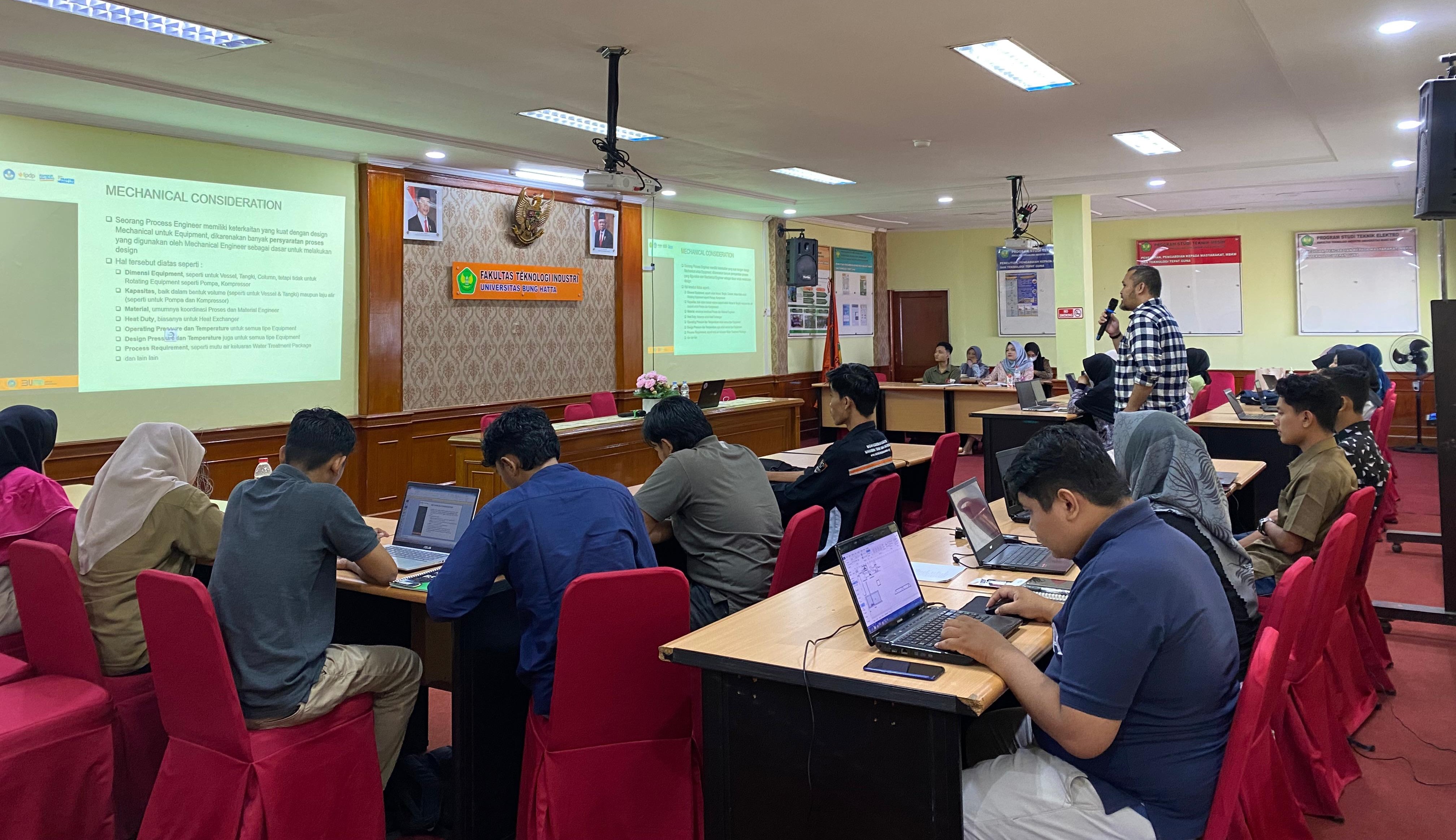 Praktisi Mengajar Di Prodi Teknik Kimia Fakultas Teknologi Industri Universitas Bung Hatta Bersama  Haryo Goenawan Wibisono Dari PT. PP