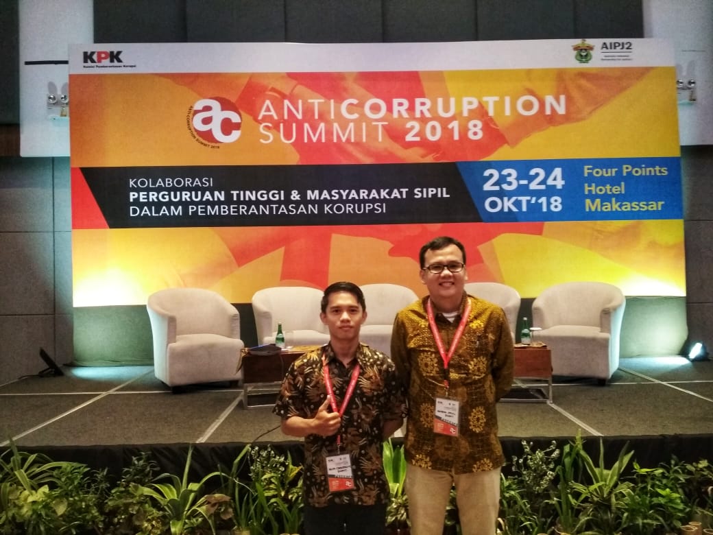 Dua Dosen Fakultas Hukum UBH Diundang sebagai Narasumber Anti-Corruption Summit 2018 di Makasar