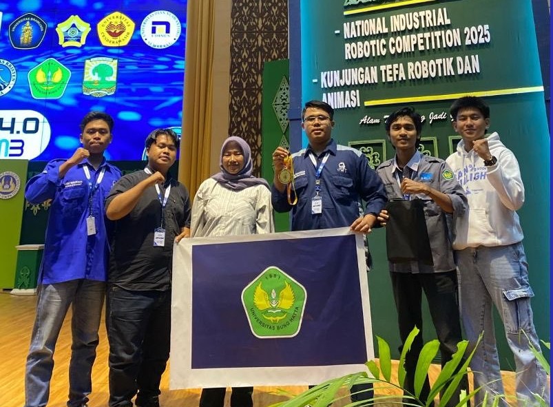 Tim Robot Universitas Bung Hatta Juara 1 Collaborative Team pada National Industrial Robotic Competition 2025