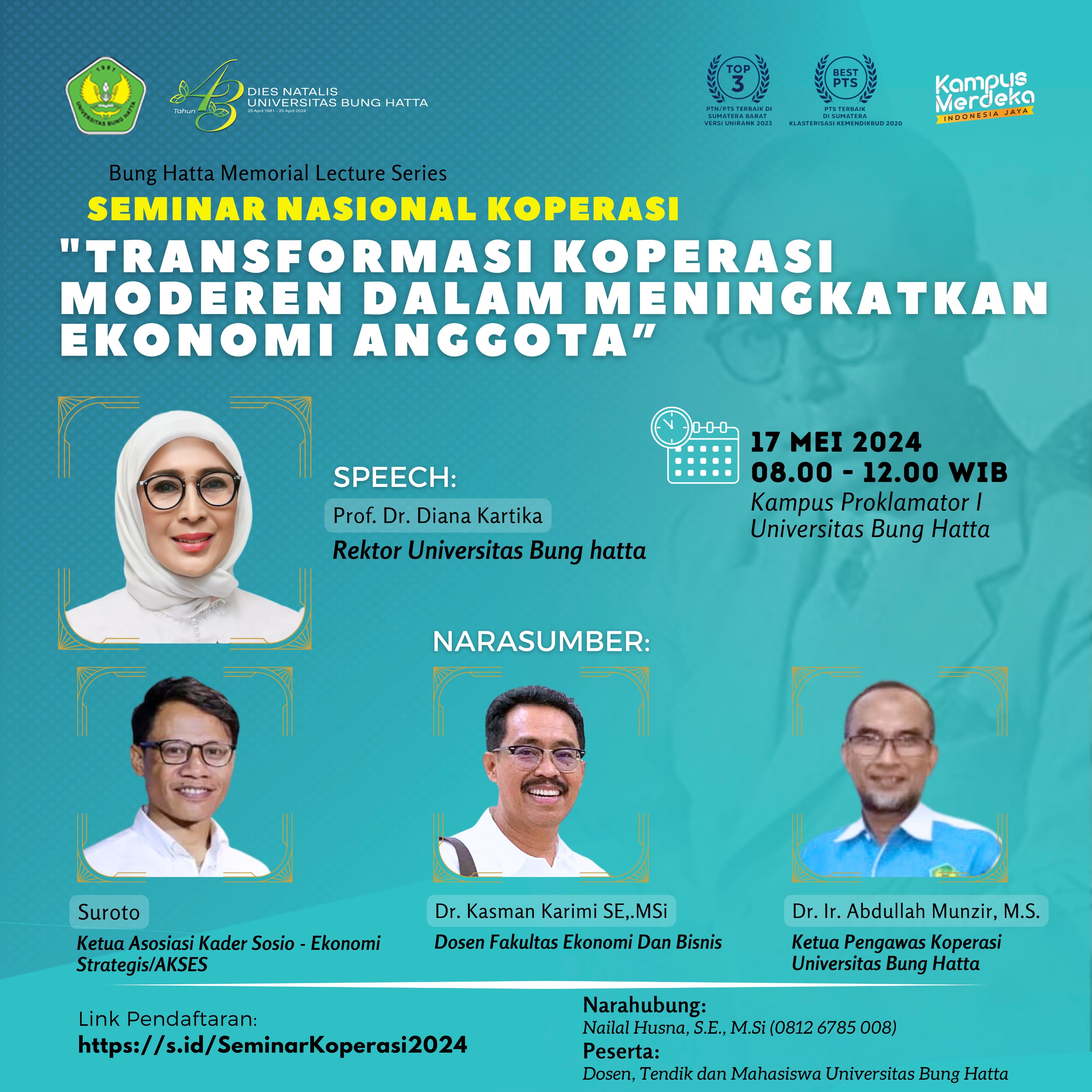 Bung Hatta Memorial Lecture Series : Seminar Nasional Koperasi