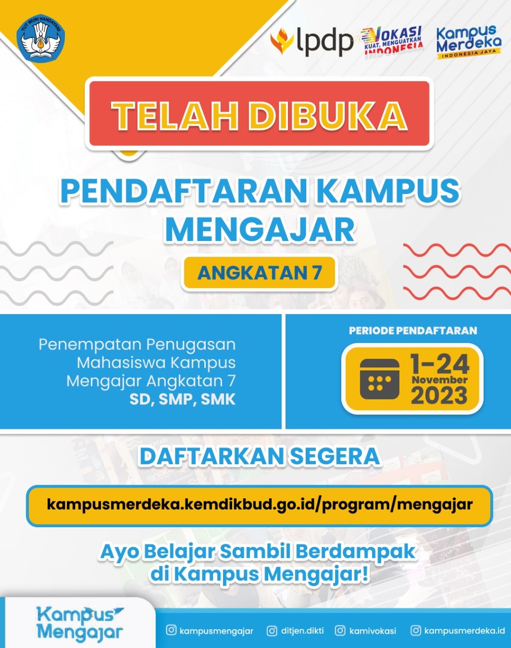 Pendaftaran Kampus Mengajar Angkatan 7 Telah Dibuka, Ini Syaratnya!
