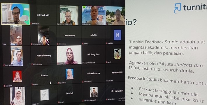 Cegah Plagiarisme, UPT Perpustakaan Universitas Bung Hatta Selenggarakan Pelatihan Turnitin