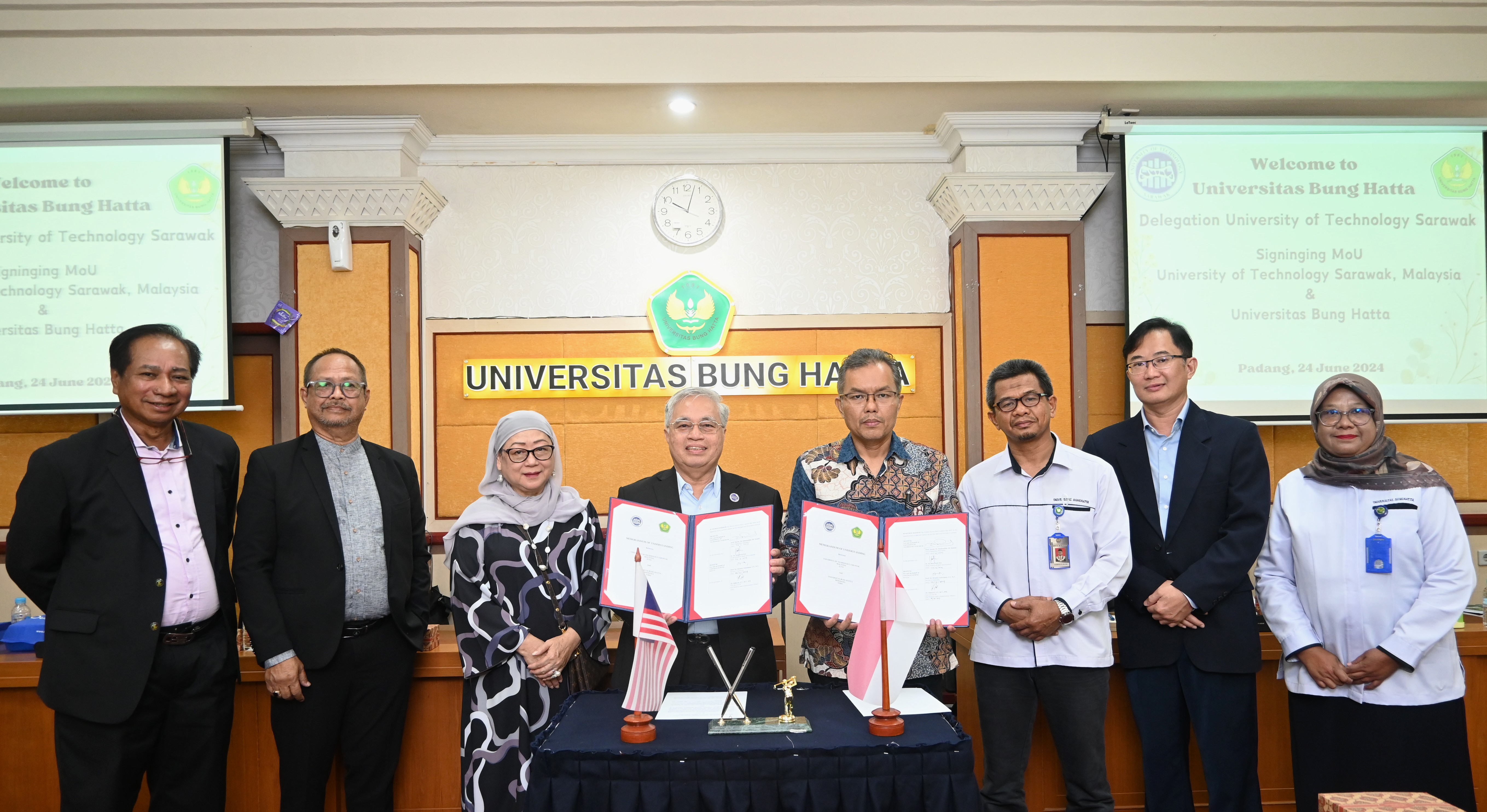 Perkuat Kolaborasi dan Kerjasama, Universitas Bung Hata Tandatangani MoU Dengan University of Technology Sarawak