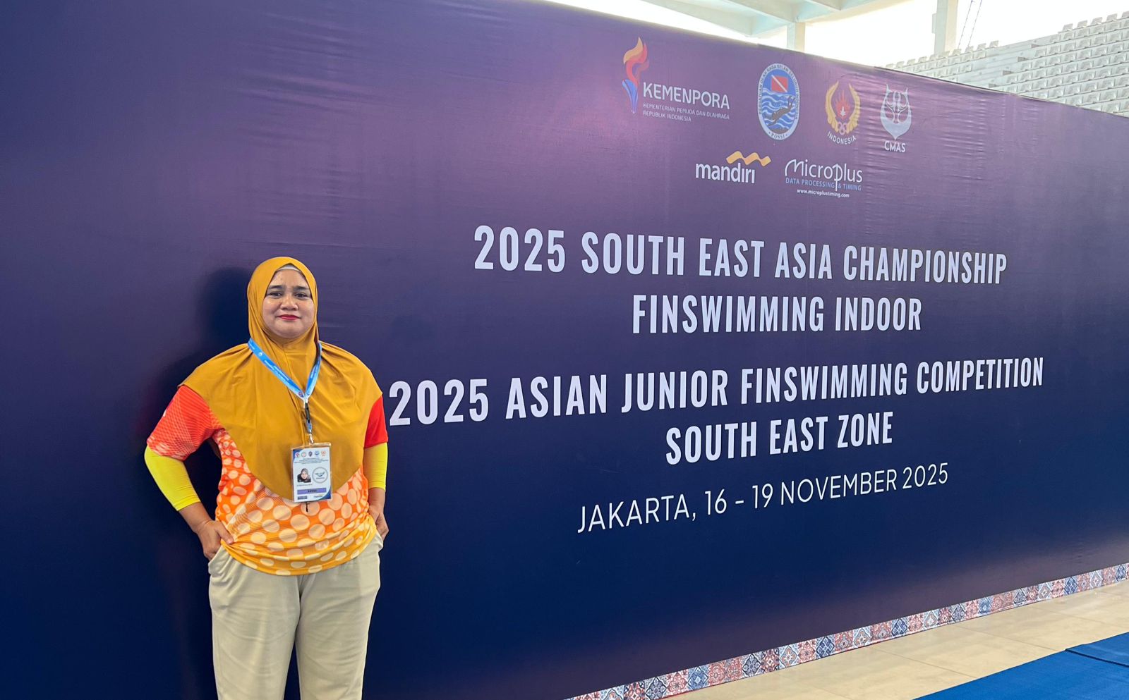 Dr. Meiriani Armen, Dosen PJKR Universtias Bung Hatta Jadi Wasit Championship Finswimming Indoor dan Asian Juniors Finswimming Competition