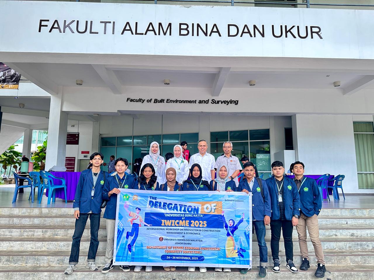 Mahasiswa Teknik Ekonomi Konstruksi Universitas Bung Hatta Tampil di International Workshop on Innovation in Construction Management and Economics di Malaysia